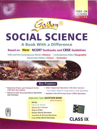 Book cover number 1 for Golden Social Science Class 9 (A Book With A Difference) CBSE (2023-24) written by Sudha Rastogi published by New Age International (P) Limited, Publishers