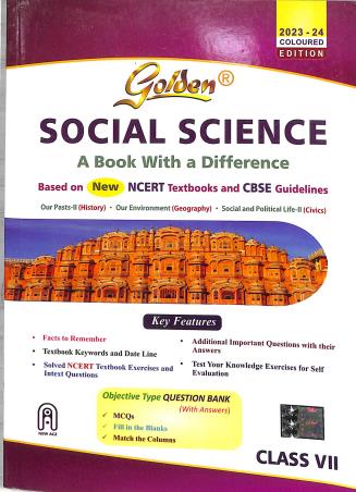 Book cover number 1 for Golden Social Science Class 7 (A Book With A Difference) 2023-24 written by S. Gupta, Pragya Chaturvedi published by New Age International (P) Limited, Publishers