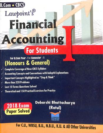 Book cover number 1 for Financial Accounting 1 written by Debarshi Bhattacharya published by Lawpoint
