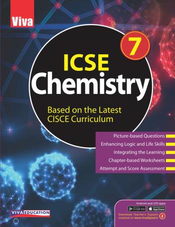 Book cover number 1 for ICSE Chemistry  7 written by Neha Sharma, Suresh Garg published by Viva Education