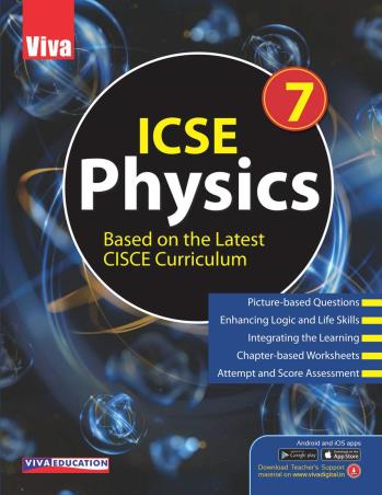 Book cover number 1 for ICSE Physics Class 7 written by Neha Sharma, Suresh Garg published by Viva Education