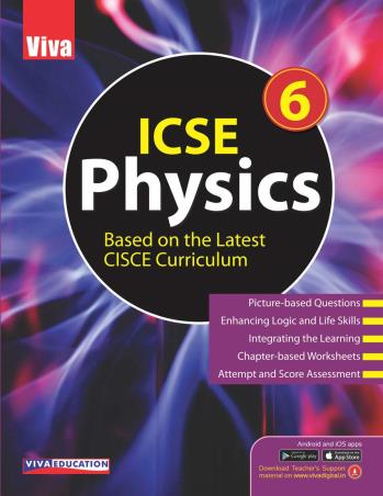 Book cover number 1 for ICSE Physics Class 6 written by Neha Sharma, Suresh Garg published by Viva Education