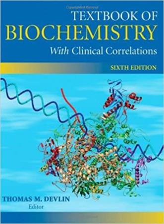 Book cover number 1 for Textbook Of Biochemistry: With Clinical Correlations written by Thomas M. Devlin published by Wiley India Pvt. Ltd.