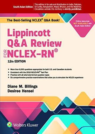 Book cover number 1 for Lippincott's Q&A Review for NCLEX-RN written by Diane M. Billings, Desiree Hensel published by Wolters Kluwer