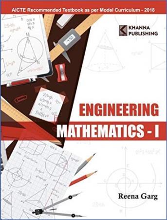 Book cover number 1 for Engineering Mathematics 1 written by Reena Garg published by Khanna Publishers