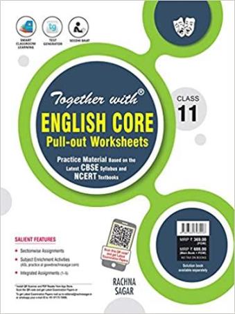 Book cover number 1 for Together With English Core Pull-Out Worksheets Practice Material For Class 11 written by Neera verma published by Rachna Sagar Pvt. Ltd.
