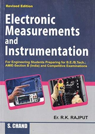 Book cover number 1 for Electronic Measurements And Instrumentation written by R. K. Rajput published by S. Chand Publishing