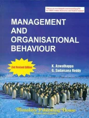 Book cover number 1 for Management And Organisational Behaviour written by K. Aswathappa, G.  Sudarsana Reddy published by Himalaya Publishing House