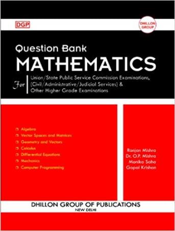 Book cover number 1 for Question Bank Mathematics Paperback written by NA published by Dhillon Group of Publications