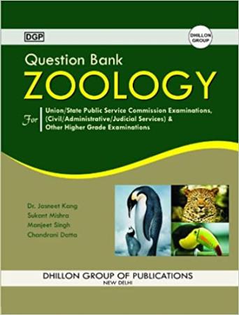 Book cover number 1 for Question Bank Zoology written by NA published by Dhillon Group of Publications
