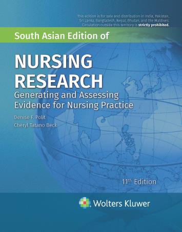 Book cover number 1 for Nursing Research Generating And Assessing Evidence For Nursing Practice (11th South Asian Edition) written by Denise F. Polit, Cheryl Tatano Beck published by Wolters Kluwer