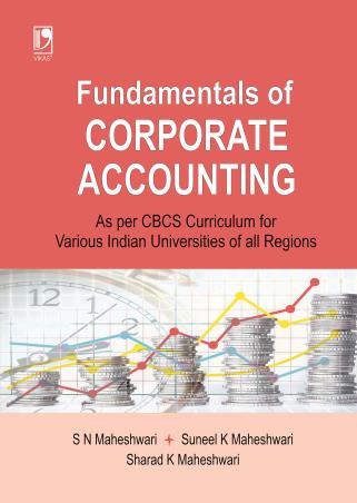 Book cover number 1 for Fundamentals Of Corporate Accounting written by S. N. Maheshwari, Suneel K. Maheshwari, Sharad K. Maheshwari published by Vikas Publishing House Pvt Ltd