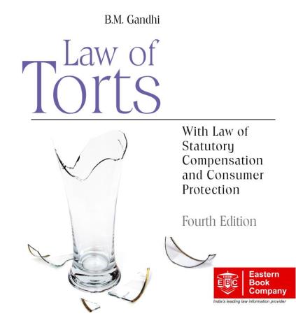 Book cover number 1 for Law Of Torts written by B. M. Gandhi published by Eastern Book Company