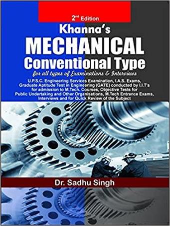 Book cover number 1 for Khanna's Mechanical Conventional Type written by Sadhu Singh published by Khanna Book Publishing Co. (P) Ltd.