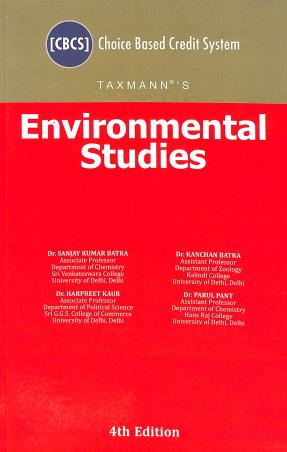 Book cover number 1 for Taxmann's Environmental Studies written by Harpreet Kaur, Kanchan Batra, Sanjay Kumar Batra, Parul Pant published by Taxmann Publications Pvt. Ltd.