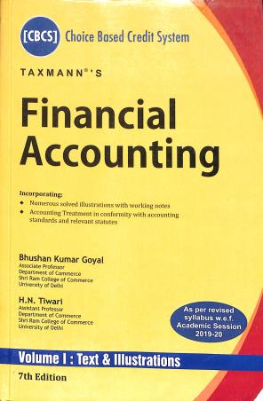 Book cover number 1 for Taxmann's Financial Accounting (A Set Of 2 Volumes) (CBCS) written by Bhusan Kumar Goyal, H. N. Tiwari published by Taxmann Publications Pvt. Ltd.