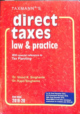 Book cover number 1 for Taxmann's Direct Taxes Law & Practice : With Special Reference To Tax Planning written by Vinod K. Singhania, Kapil Singhania published by Taxmann Publications Pvt. Ltd.