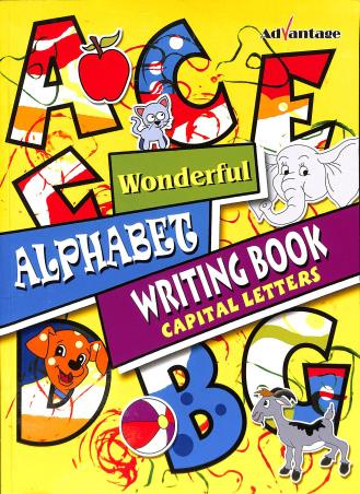 Book cover number 1 for Wonderful Alphabet Writing Book Capital Latters written by Rita Beri published by Advantage Educational Books