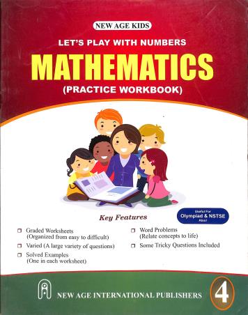 Book cover number 1 for New Age Kids Let's Play With Numbers Mathematics 4 (Practics Workbook) written by Rajesh Singh published by New Age International (P) Limited, Publishers