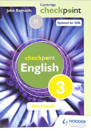 Book cover number 1 for Cheakpoint English Workbook 3 written by John Reynolds published by Hodder Education