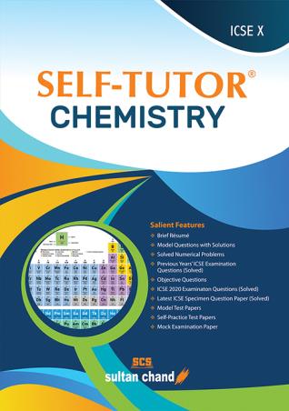 Book cover number 1 for Self-Tutor Chemistry ICSE 10 written by Vinod Kumar, Nipun Kapil published by Sultan Chand & Sons (P) Ltd