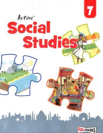 Book cover number 1 for Active Social Studies 7 written by A. K. Singh, Vineeta Saxena published by Full Marks Pvt. Ltd.