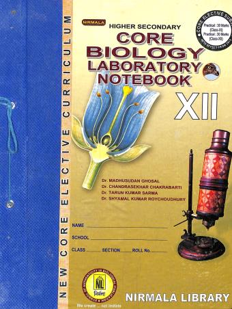 Book cover number 1 for Nirmala higher Secondary Core Biology Laboratory 12 written by NA published by Nirmala Library