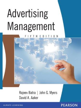 Book cover number 1 for Advertising Management written by David A. Aaker, Rajeev Batra, John G. Myers published by Pearson Education