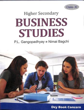 Book cover number 1 for Higher Secondary Business Studies Class 11 written by Padmalochan Gangopadhyay, Nimai Bagchi published by Dey Book Concern