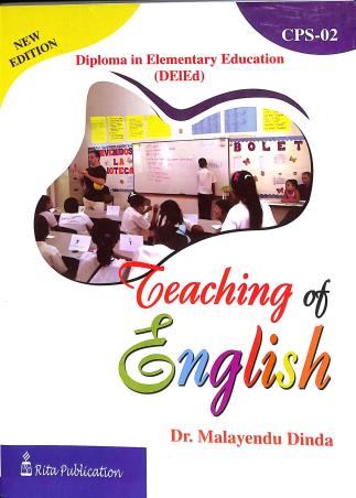Book cover number 1 for Teaching Of English  DELED (CPS 02) written by Malayendu Dinda published by Rita Publication