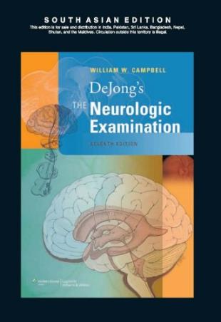 Book cover number 1 for Dejong's The Neurologic Examination written by William W. Campbell published by Wolters Kluwer