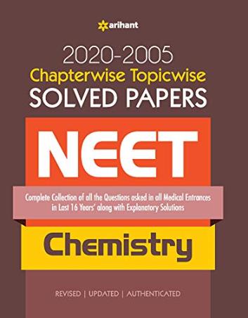 Book cover number 1 for Chapterwise Topicwise Solved Papers NEET Chemistry (2020-2005) written by Shahana Ansari, Saleha Pervez, Vandan Kardam published by Arihant Prakashan