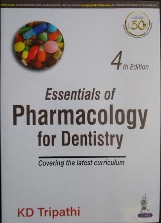 Book cover number 1 for Essentials Of Pharmacology For Dentistry written by K. D. Tripathi published by Jaypee Brothers Medical Publishers (P) Ltd.