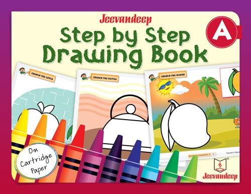 Book cover number 1 for Step By Step Drawing Book A written by NA published by Jeevandeep Edumedia Pvt. Ltd.