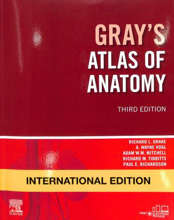 Book cover number 1 for Gray's Atlas Of Anatomy (International Edition) written by Richard L. Drake, A. Wayne Vogl, Adam W. M. Mitchell, Richard M. Tibbitts, Paul E. Richardson published by Elsevier