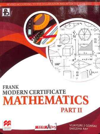 Book cover number 1 for Frank Modern Certificate Mathematics Part-2 written by Vijaygiri Gonsai, Snigdha Ray published by Frank Bros. & Co.