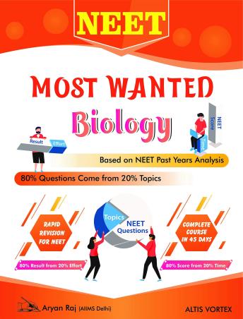 Book cover number 1 for NEET Most Wanted Biology written by Aryan Raj published by Altis Vortex Books & Publications