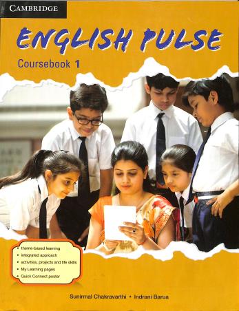 Book cover number 1 for English Pulse Coursebook 1 written by Indrani Barua, Sunirmal Chakravarthi published by Cambridge University Press