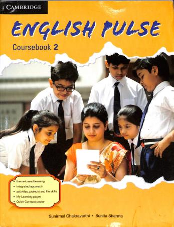 Book cover number 1 for English Pulse Coursebook 2 written by Sunirmal Chakravarthi, Susnita Sharma published by Cambridge University Press