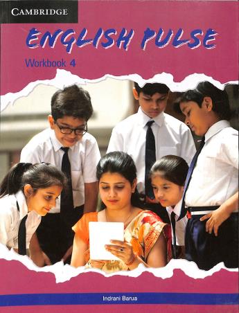 Book cover number 1 for English Pulse Workbook 4 written by Indrani Barua published by Cambridge University Press