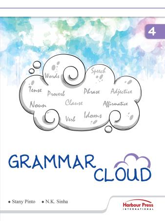 Book cover number 1 for Grammar Cloud 4 written by N. K. Sinha, Stany Pinto published by Harbour Press International
