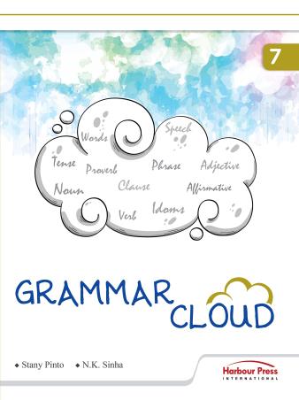 Book cover number 1 for Grammar Cloud 7 written by N. K. Sinha, Stany Pinto published by Harbour Press International