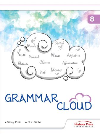 Book cover number 1 for Grammar Cloud 8 written by N. K. Sinha, Stany Pinto published by Harbour Press International
