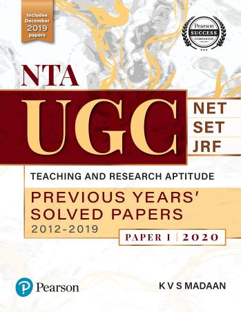 Book cover number 1 for NTA UGC NET/SET/JRF - Paper 1 (2020) : Teaching And Research Aptitude written by K. V. S. Madaan published by Pearson Education