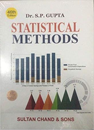 Book cover number 1 for Statistical Methods written by S. P. Gupta published by Sultan Chand & Sons