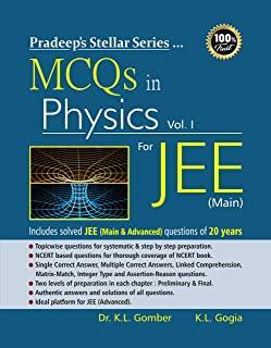 Book cover number 1 for MCQs In Physics For JEE (Main) Volume 1 written by K. L. Gomber, K. L. Gogia published by Pradeep Publications