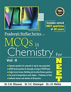 Book cover number 1 for MCQs In Chemistry For NEET Volume 2 written by S. N. Dhawan published by Pradeep Publications