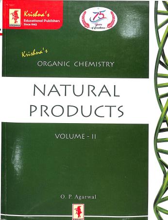 Book cover number 1 for Krishna's Organic Chemistry Natural Products (Volume 2) written by O. P. Agarwal published by Krishna Prakashan Media Pvt. Ltd.