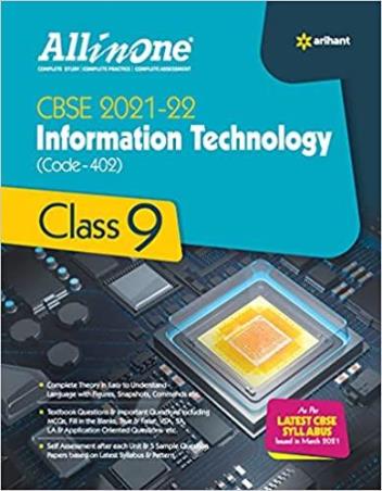 Book cover number 1 for All In One Information Technology (Code - 402) Class 9 CBSE (2021-22) written by Neetu Gaikwad, Shweta Agarwal published by Arihant Prakashan