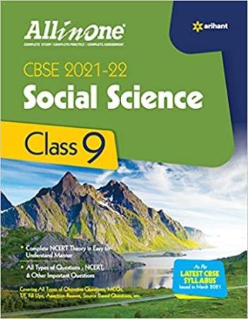 Book cover number 1 for All In One Social Science CBSE Class 9 (2021-22) written by Madhumita Pattrea, Farah Sultan published by Arihant Prakashan